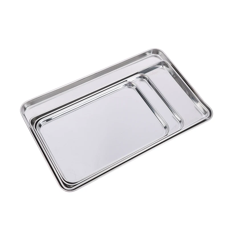 Stainless Steel Tray Rectangle Plate Kitchen Medical Organizer Baking Plate,storage tray,wooden serving tray,kitchen tray,bamboo organizer tray,jewelry storage tray,tobacco rolling tray,drink tray