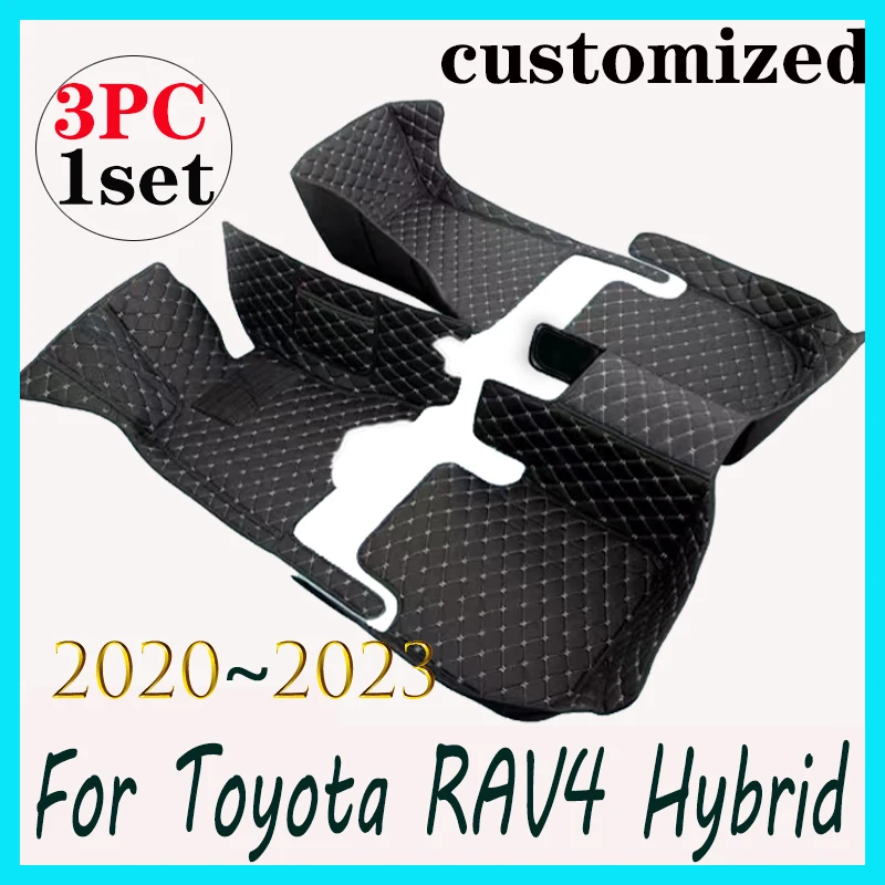 

Car Floor Mats For Toyota RAV4 Hybrid 2020 2021 2022 2023 Custom Auto Foot Pads Automobile Carpet Cover Interior Accessories