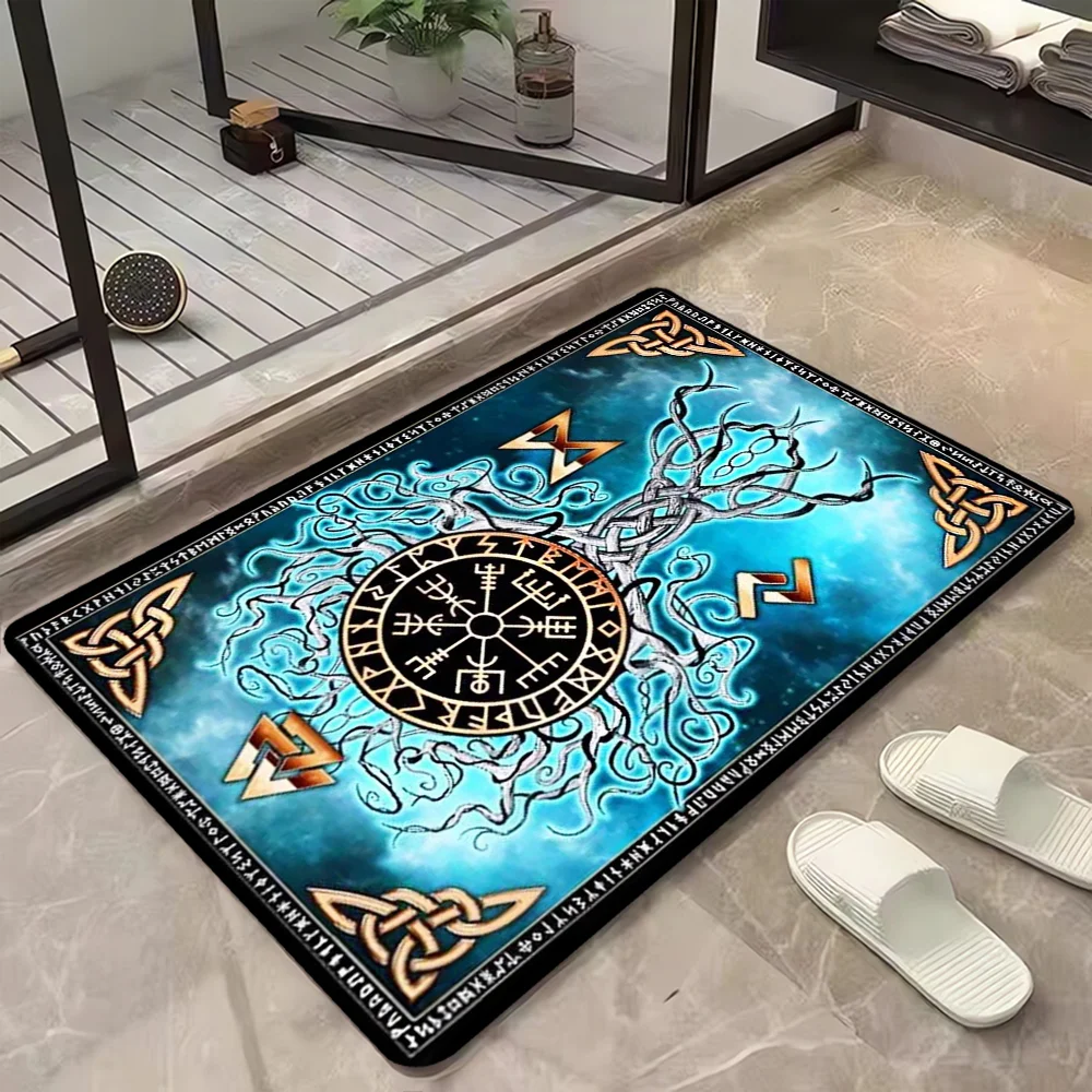 Nordic Vikings Tree of Life Things for the Home Accsessories Hallway Carpet Bedroom Mats Floor Mat Room Decoration Items Custom 3