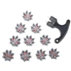 10Pcs Soft Golf Shoe Spikes Metal Thread Studs Replacement Twist Shoe Spikes Replacement Set With Wrench Tool 2