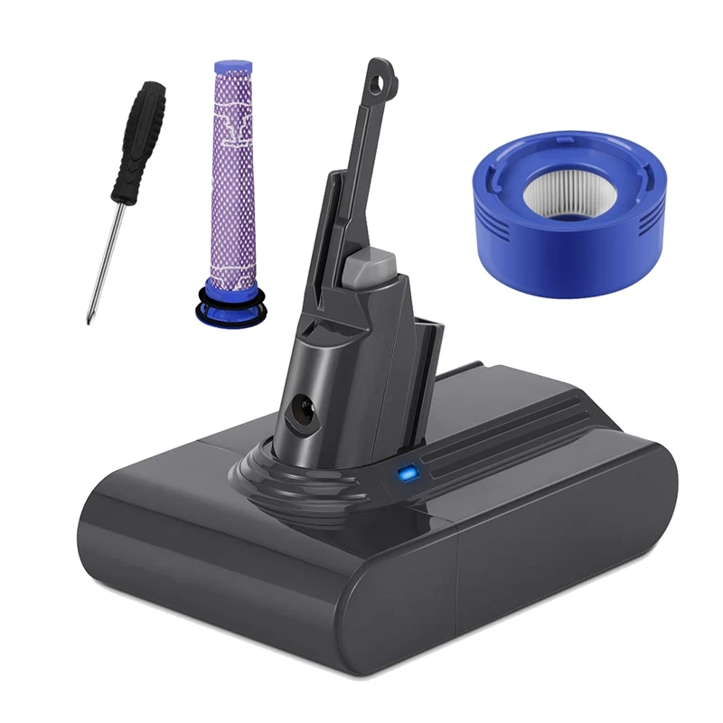

Replace V7 Battery Adapter+Filter+Screwdriver 21.6V For Dyson V7 Animal/Extra/Absolute/Trigger Vacuum Cleaners