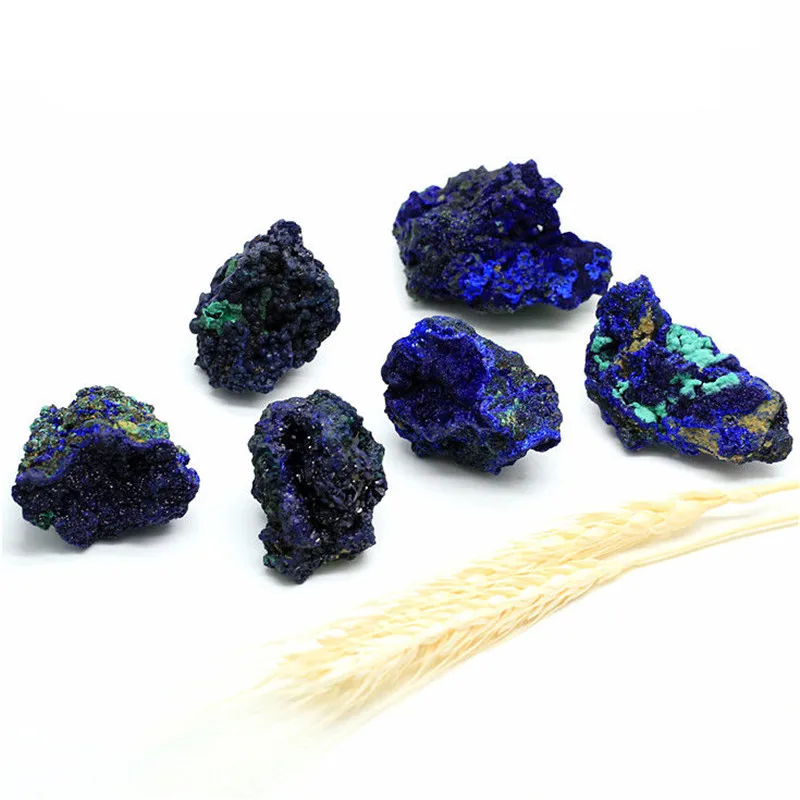 10-20g Natural Azurite Malachite Raw Stone Mineral Specimen Geode Healing Home Decoration Holiday Gift 6