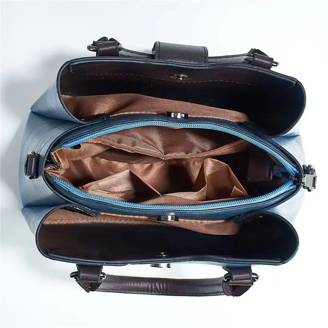 مجموعة حقائب نسائية عصرية ذات سعة كبيرة وحقيبة يد كروس وسحاب للإغلاق من جلد البولي يوريثان مجموعة حقائب يد على الطراز العتيق 13 Sc9dacaf7b91b4bfbb4cdff545a1e8f9ds