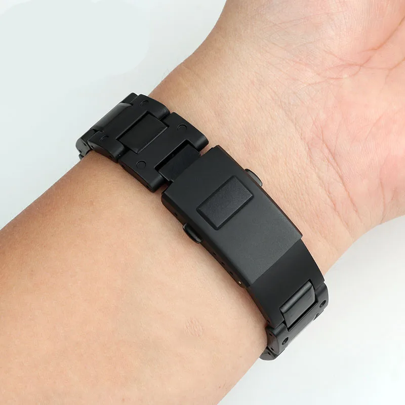 High Quality Black Plastic Steel Watchband Watch Strap For Casio G