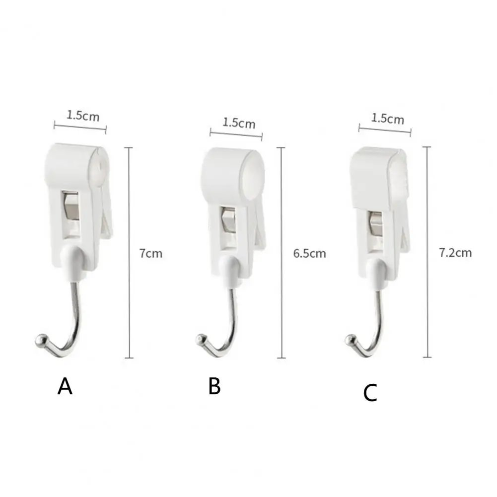 3Pcs/Set S-shaped Hook Punch Free Space-saving Stainless Steel Handrail Towel Hanging Clip Hook Household Supplies