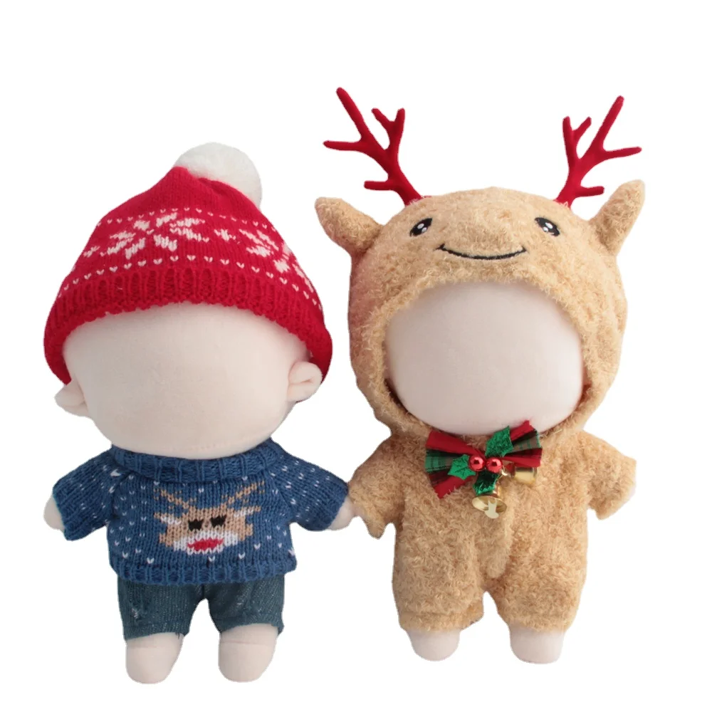 

Cute 20cm Clothes Plush For Idol Doll Clothes Stray Kids Stuffed Outfit Jumpsuit Messenger Bag Exo Doll Christmas Dress Up Gift