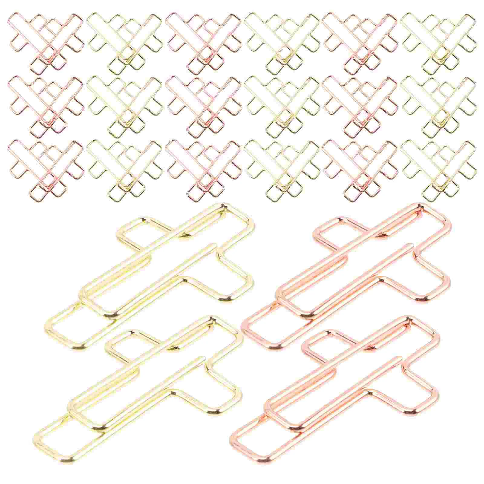 

Cross Clip Portable Office Supplies Creative Shaped Office Document Fixing Marking Novelty Delicate Rose Gold Stationery
