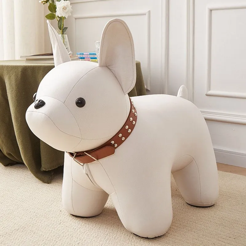 Cartoon cute law fighting dog stool children animal shoe stool for living room home door