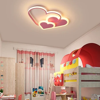Light For Home Led Light For Bedroom Women Princess Heart Shape Ceiling Lights Lamp For Wedding Girls Room Bedroom 3