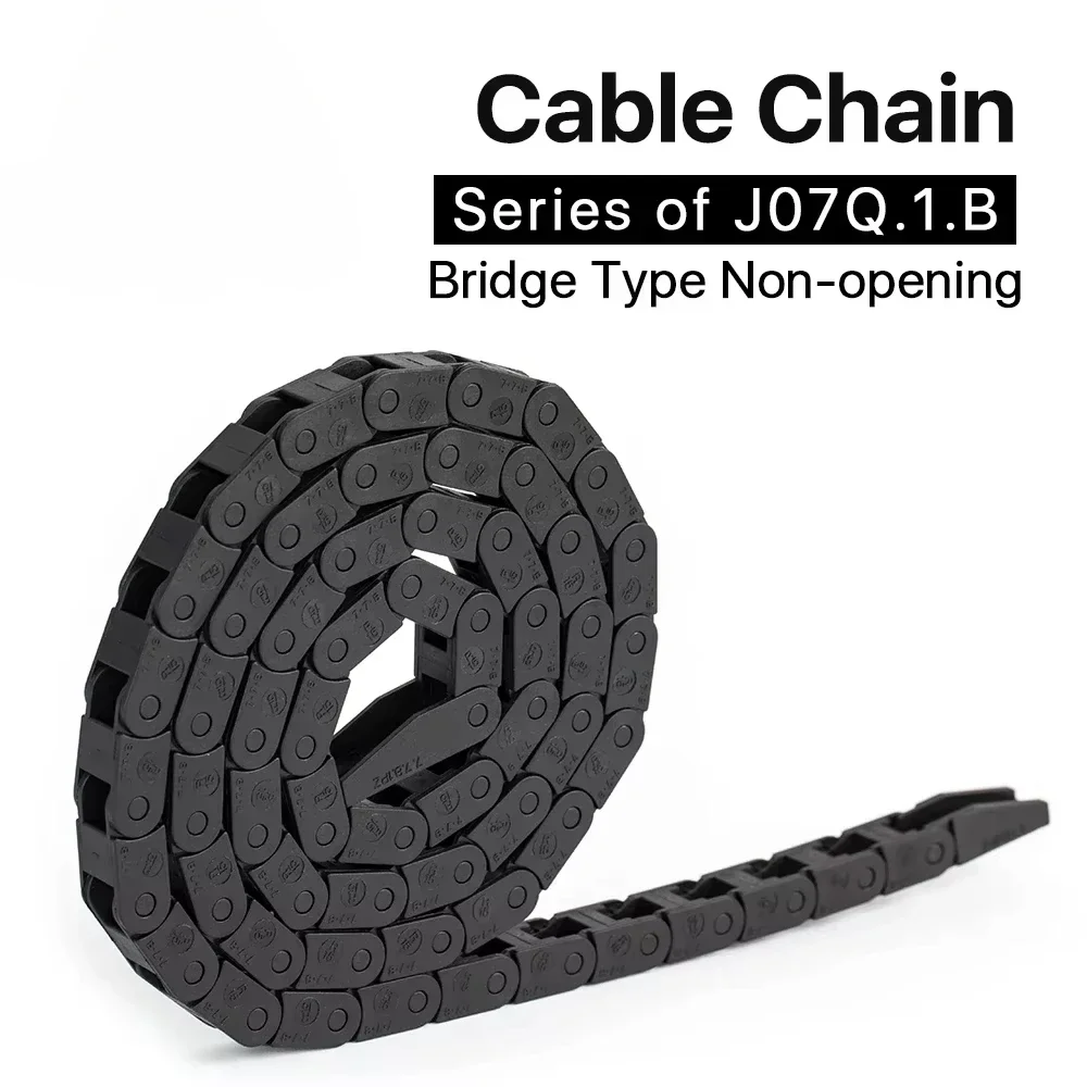 Cable Chains 7*7mm Bridge Type Non-Opening 1 Meter Plastic Towline Transmission Drag Chain for Machine