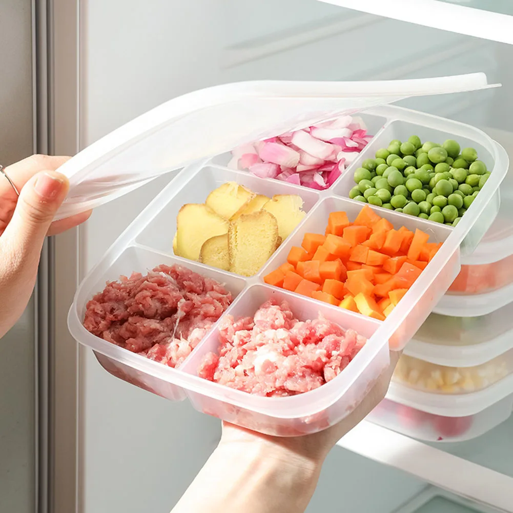 5/6 Grids Food Fruit Storage Container Portable Compartment Meat