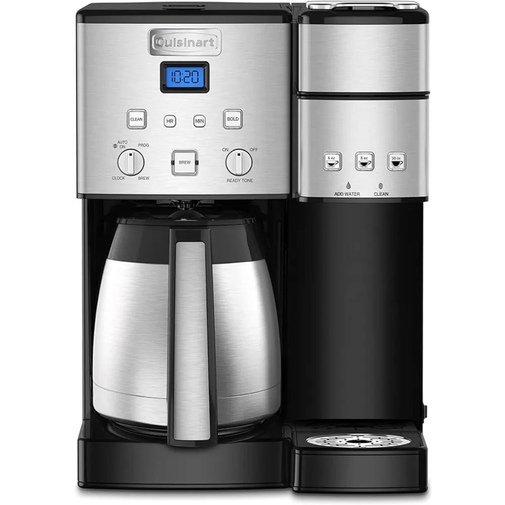 

10 Cup Insulated Coffee Maker and Single Cup Brewer Stainless Steel
