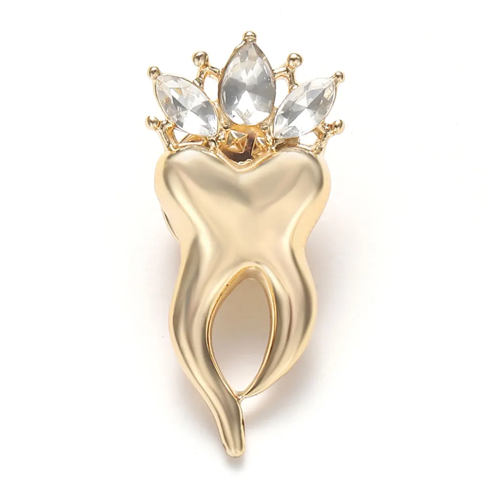 

20 pcs Crown Tooth Pin Metal Tooth Brooch Whitecoat Lapel Dental Pins Dentist Doctor Nurse Gift Medical Jewelry Bulk