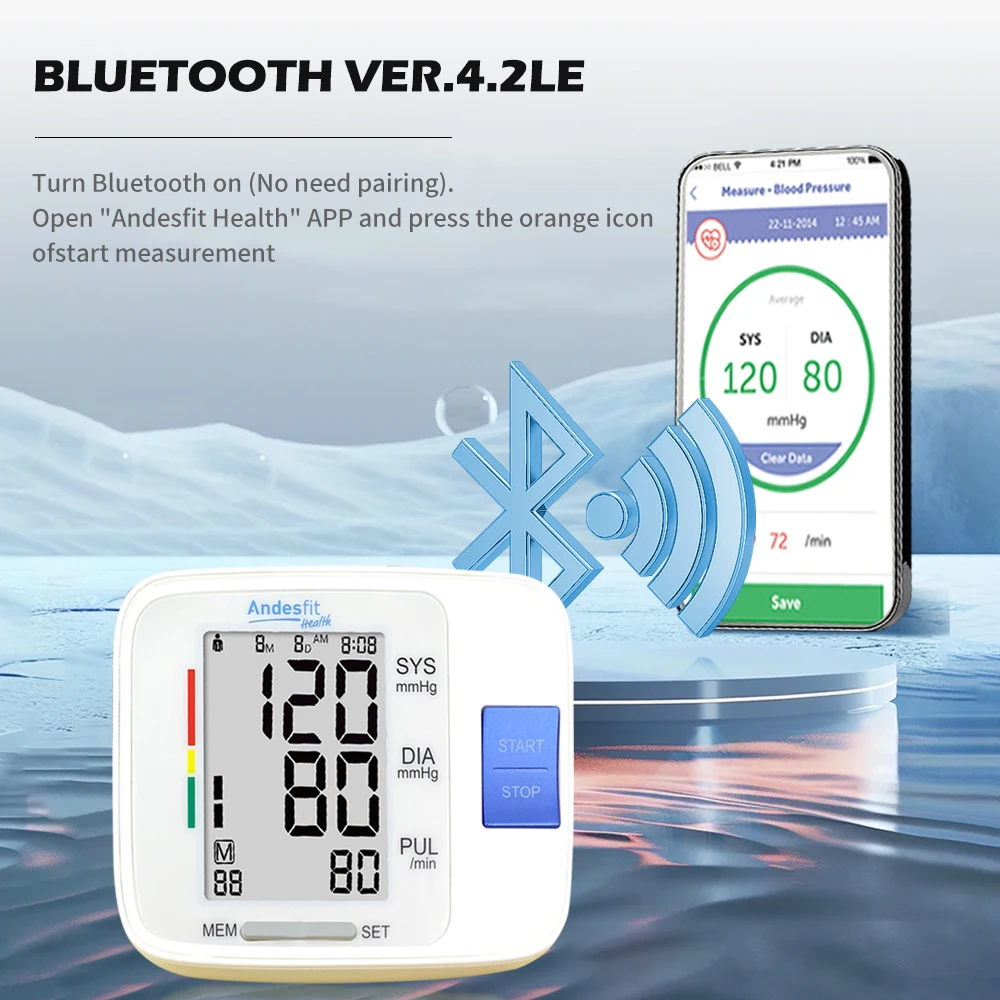 Bluetooth Arm Blood Pressure Monitor Home Medical Blood Pressure Monitoring gauge digital tensiometers Blood pressure meter 2