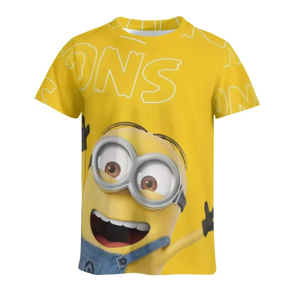 M-المنينز مطبوعة تي شيرت الرجال النساء الصيف س الرقبة قصيرة الأكمام تي شيرت الكرتون الرجال النساء القطن مضحك القمم ملابس كاجوال
