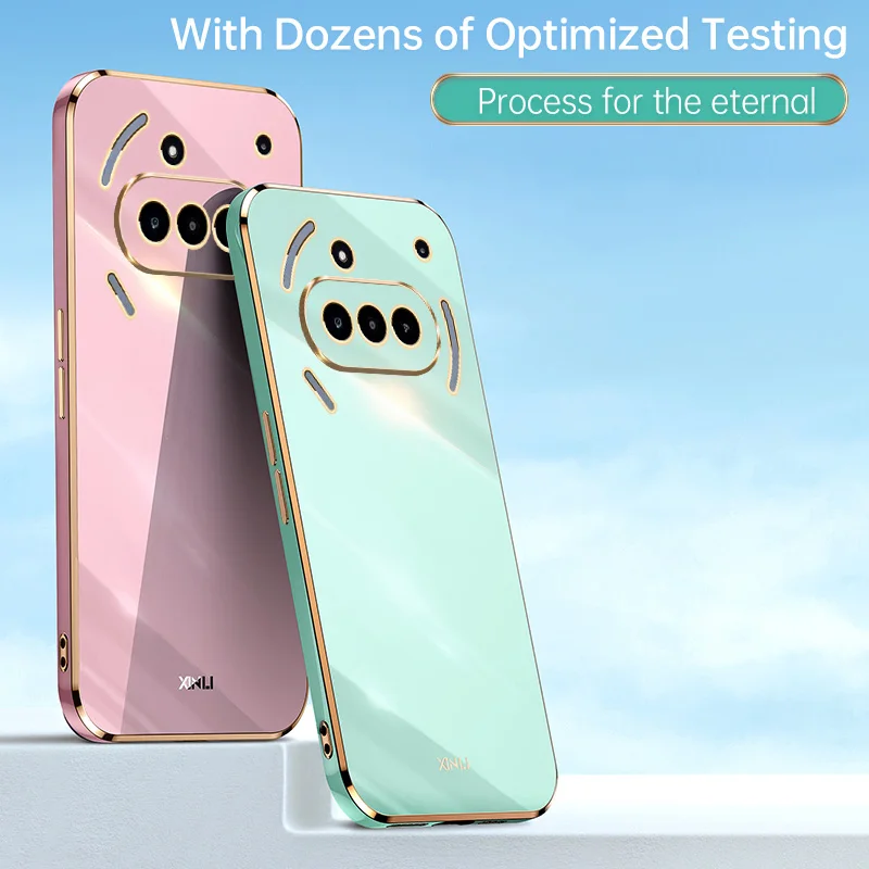 Nothing Phone 3A Shockproof Plating Silicone TPU Bumper Back Cover