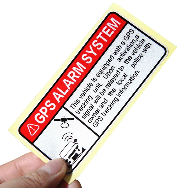 1pc Warning GPS Tracking Alarm System Automobile Stickers Anti Theft Decals Reflective Type Car Stickers for Motorcycle 3
