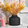 Large Modern Iron Vase Matte Finish Premium Material Home Office Decor Black Flower Pot Vases Container Metal Flower Home 2