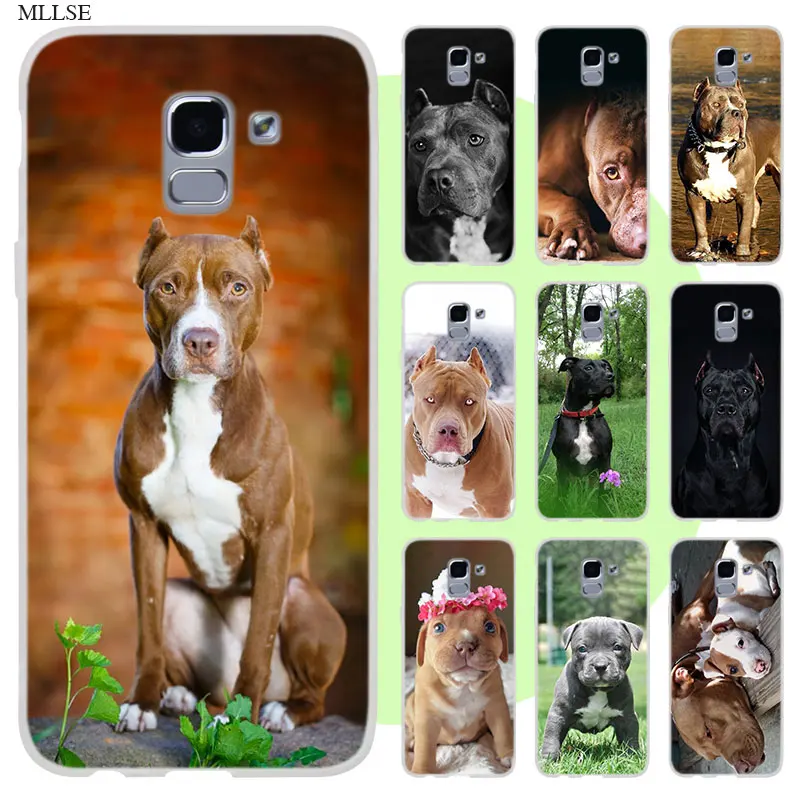 

Silicone Soft Coque Case For Samsung J4 J6 J8 Plus J5 Cover J7 Prime J3 2018 2016 2017 EU Pro A41 Pit Bull Lovely Dog Pitbull