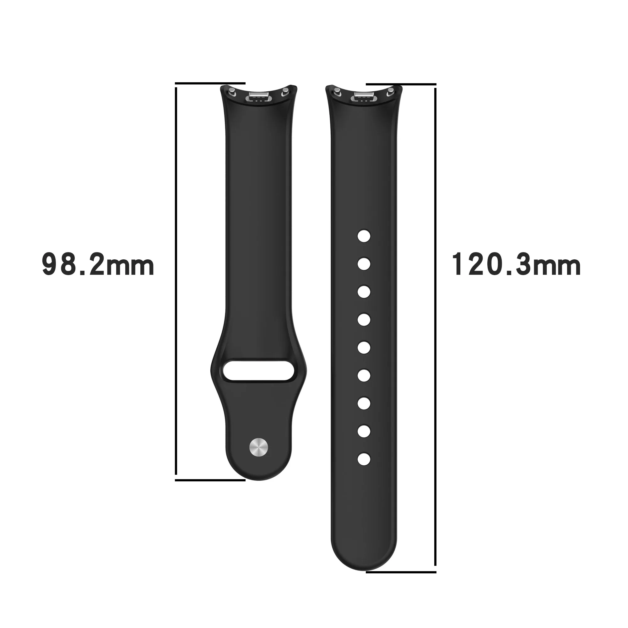 Sports Silicone Strap with Metal Buckle - Soft, Comfortable Bracelet Wristband Replacement Belt