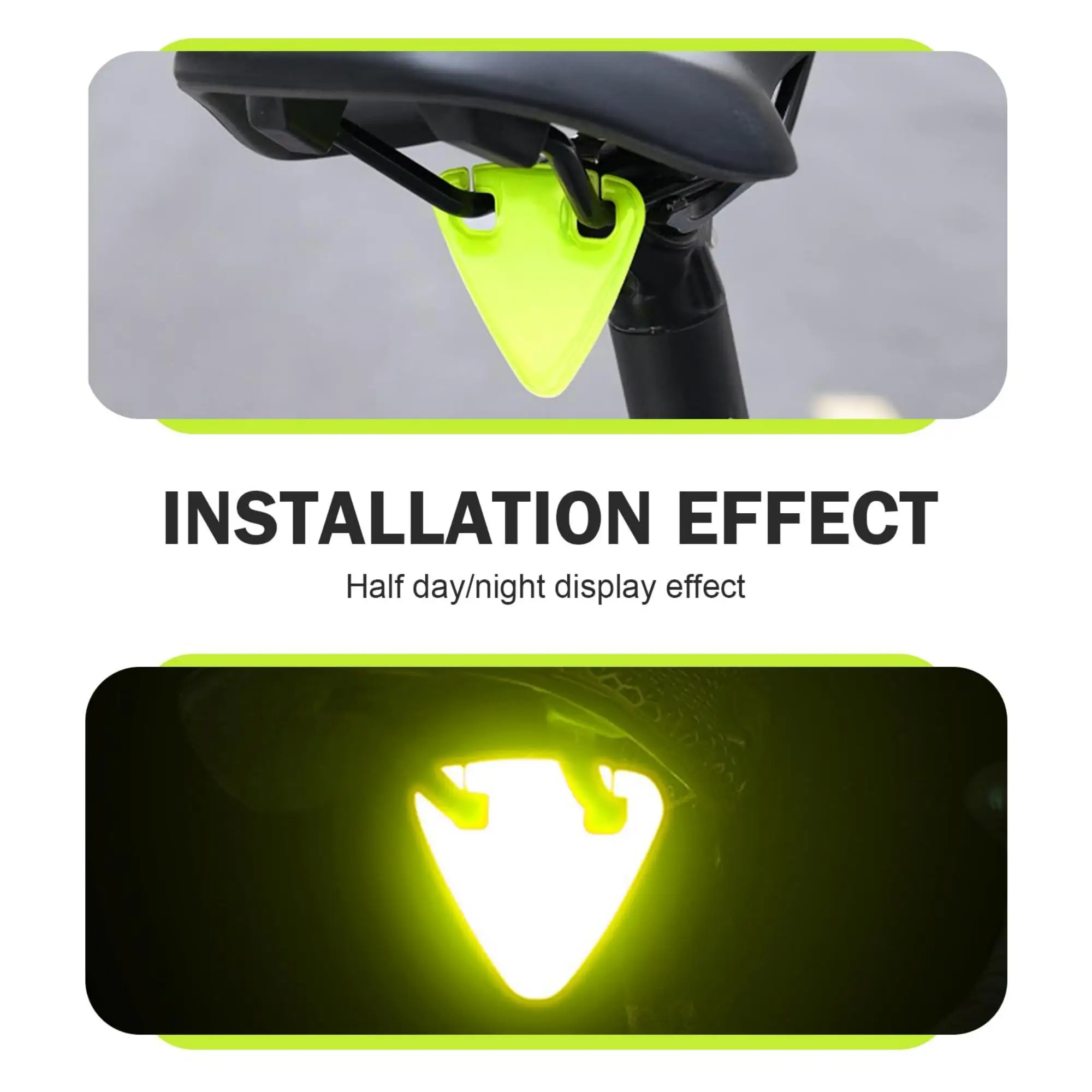 DOMEN Fahrrad Reflektor Rennrad Hängen Reflektor Ultraleicht TPU MTB Reflektierende Dreieck Warnung Bord Fahrräder Zubehör – Detail 5