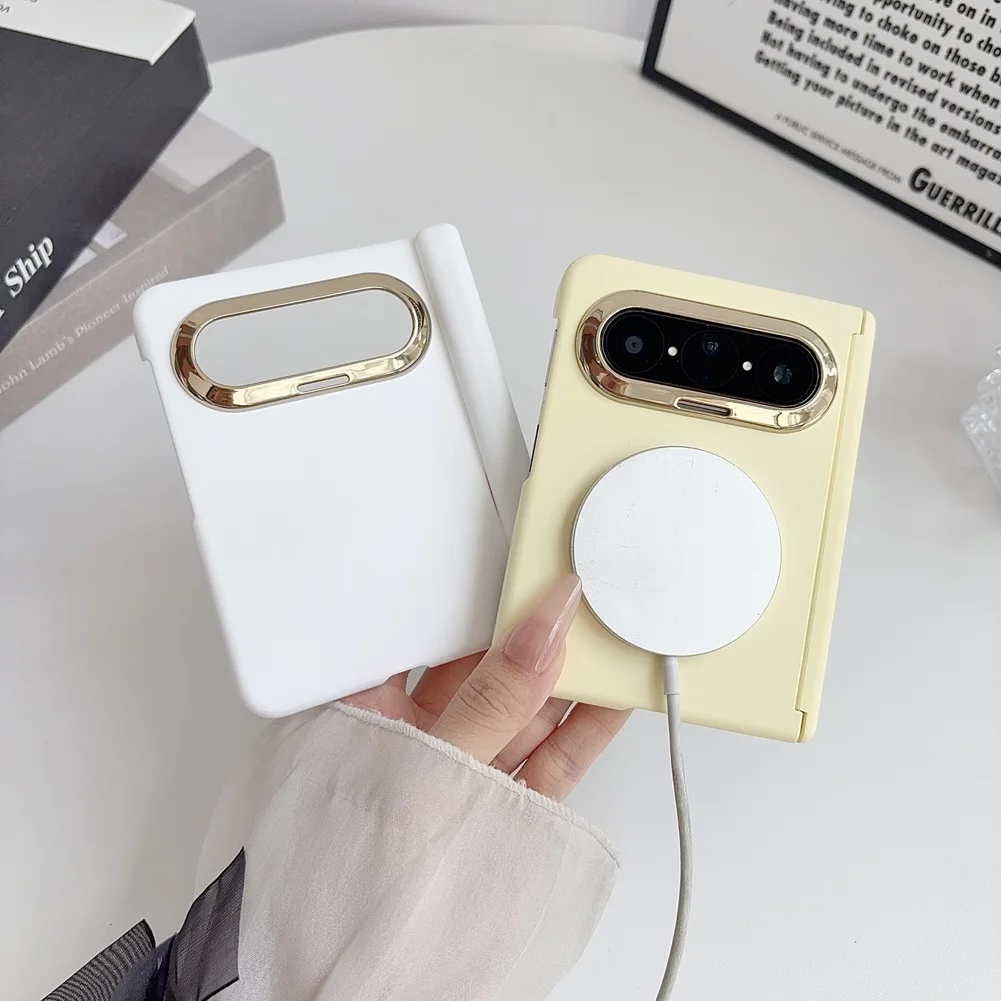 Electroplated Camera Bezel Case For Huawei Pura X Max Hinge Protect_voghion.com
