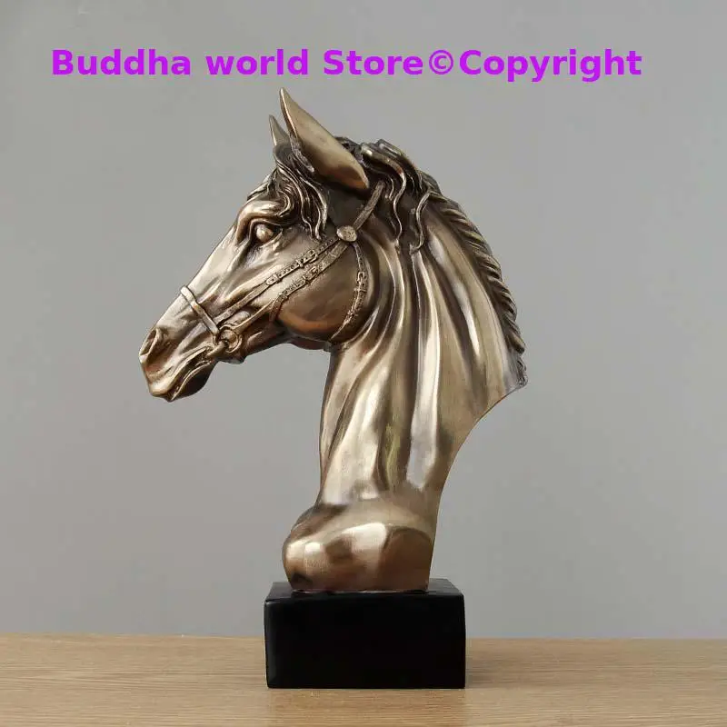 

GOOD Home store Company SHOP decorative ART stock market financial business bring wealth money GOOD LUCK Success horse Statue