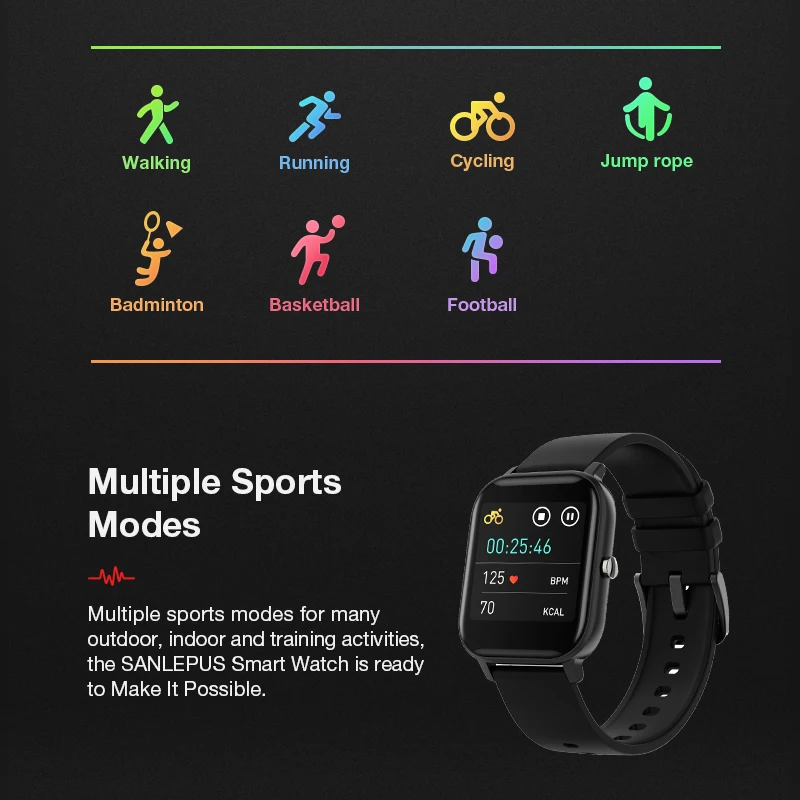 P8 Smart Watch Men Women Heart Rate Blood Pressure Monitor Bluetooth Connect Sport Smartwatch Fitness for Android Watch Smart