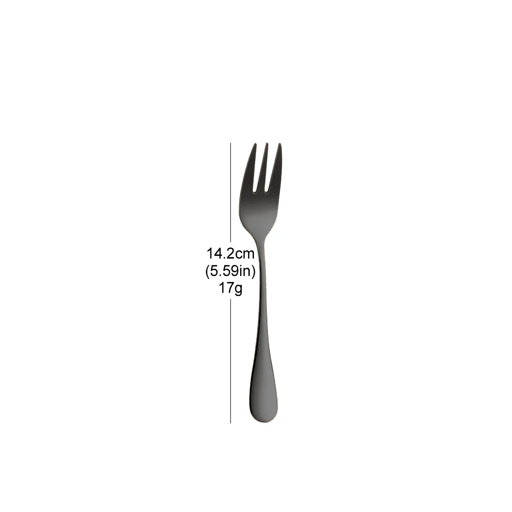 Stainless Steel Coffee Tea Fork Set 1/2/3 Pieces Fruit Fork Ice Cream Cake Dessert For Kid Home Party Mirror Gold Tableware fruit fork silverware set portable cutlery