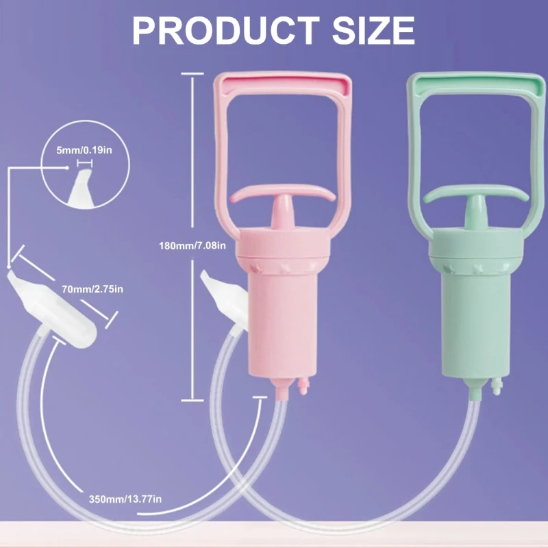 Baby Nasal Aspirator with Anti Backflow Feature, Newborns Nasal Mucus Suction Tool Manual Effective Booger Remover