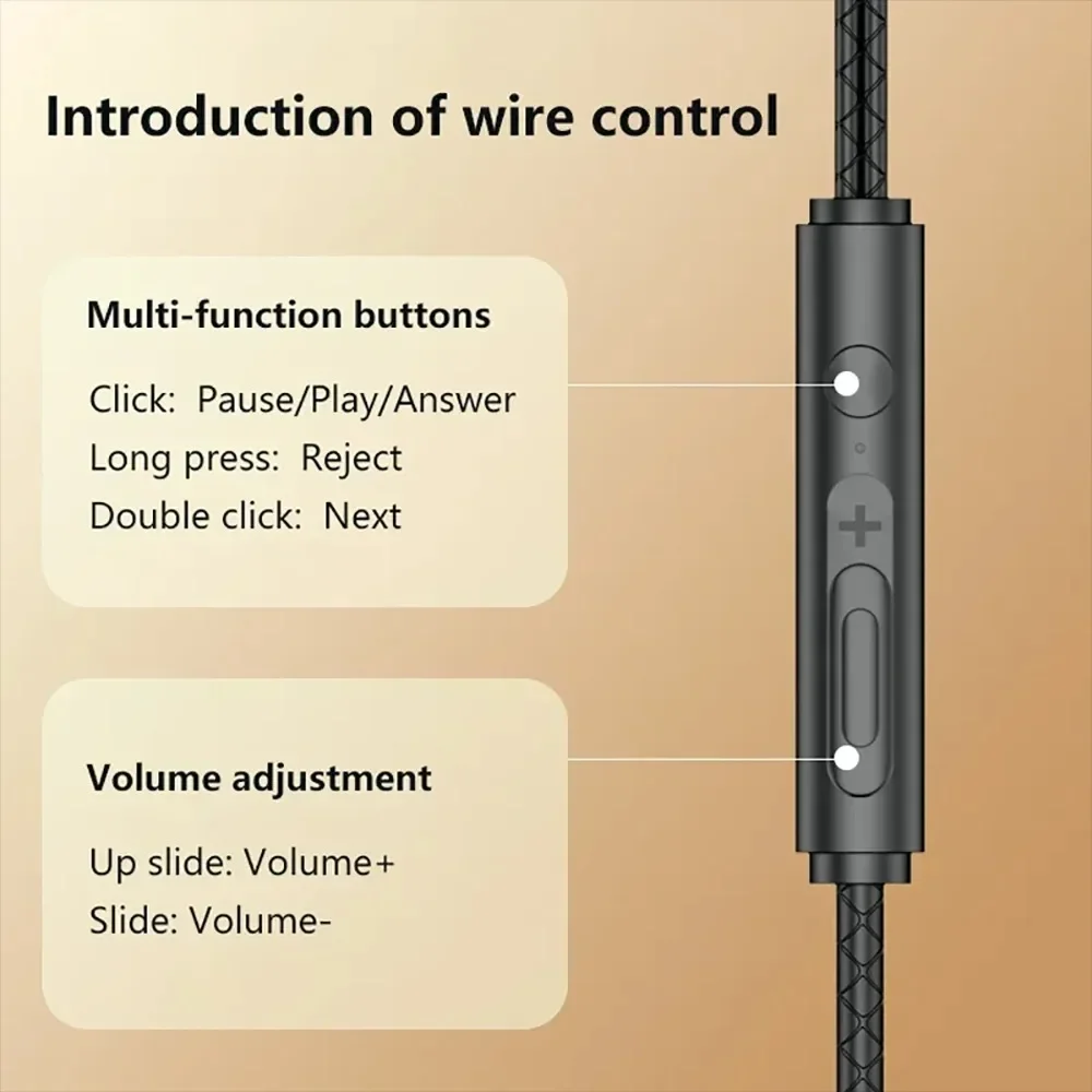 Enhanced HiFi Stereo In-Ear Wired Earphones with Microphone