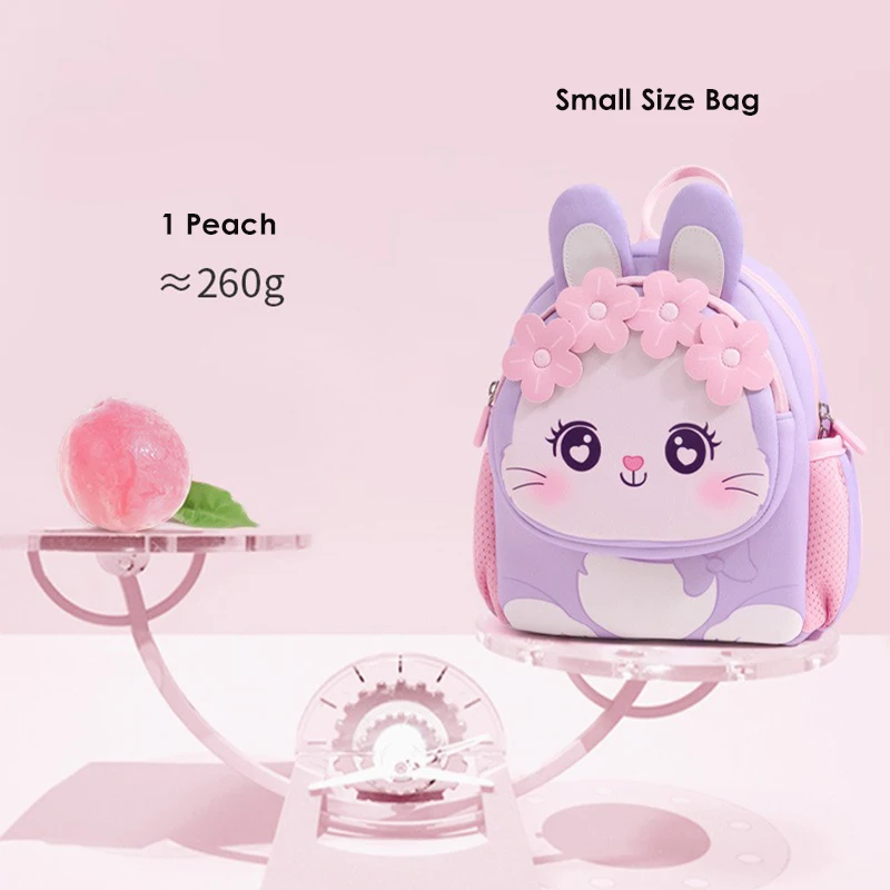 Toddler Backpack for Girls 3-5 Years Old Cartoon Pink Rabbit School Bags Kindergarten Kids Kawaii Bag Mochila Infantil Escolar 4