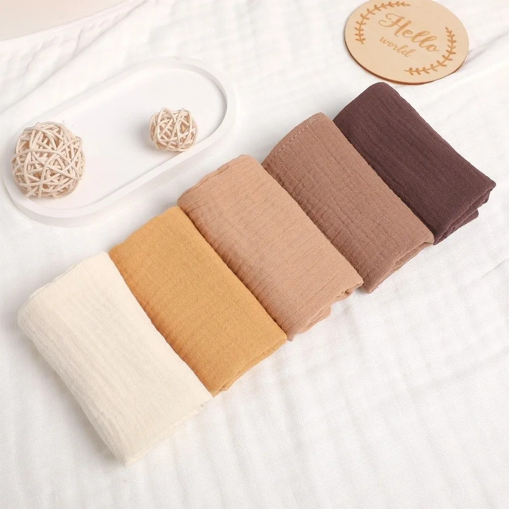 New 4-Layer Pure Cotton Baby Cotton Washcloth Soft Gauze Cotton Square Towels Baby Towels Absorbent Newborn Burp Cloth