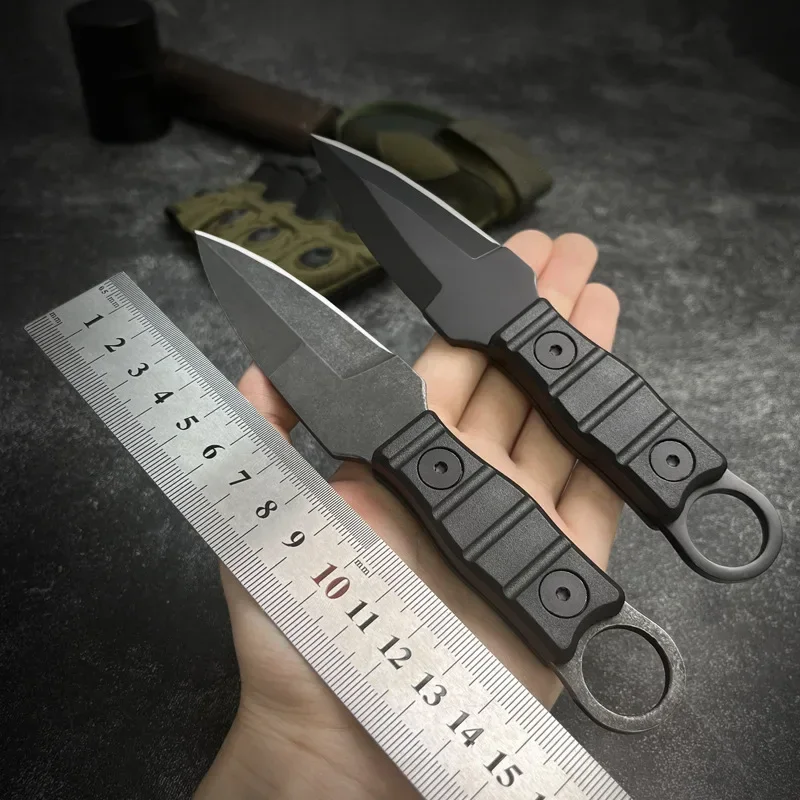 2024 New products: Outdoor small straight knife, high hardness survival knife, camping EDC portable,utility knife +K sheath 2