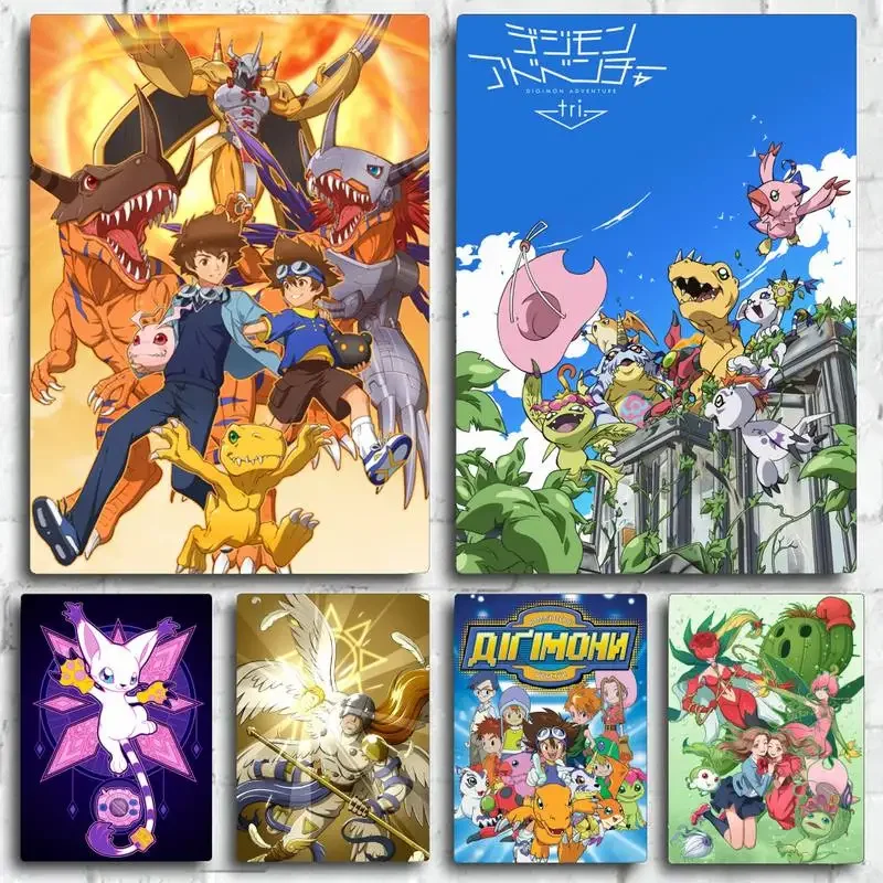 D-Digimon Digital Monster Poster Stampe Pittura Murale Camera Da Letto Soggiorno Wall Bar Ristorante Sticker Piccolo