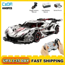 

Cada Technical City Remote Control Racing Car Building Blocks 4449pcs 1:8 Rc Supercar Sports Vehicle Moc Bricks Children Toys