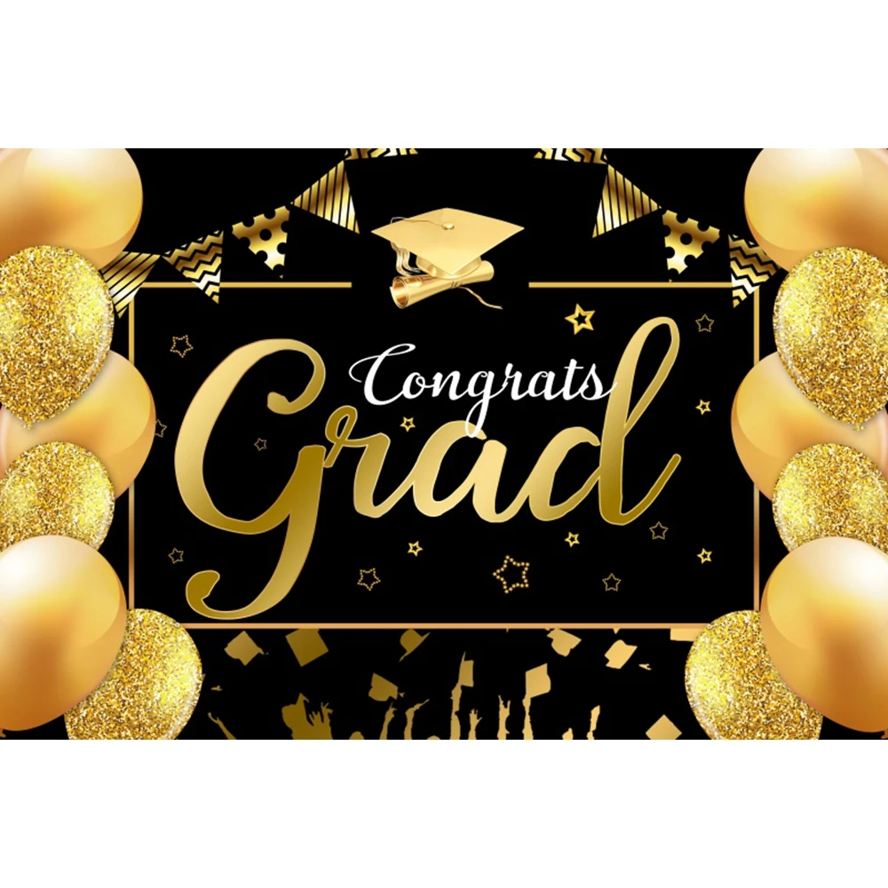 Yeele Graduation Party Backdrop Class of 2022 Black Golden Glitter Light Bokeh Photography Background Congrats Grad Banner Decor camera cleaning kit Photo Studio Supplies