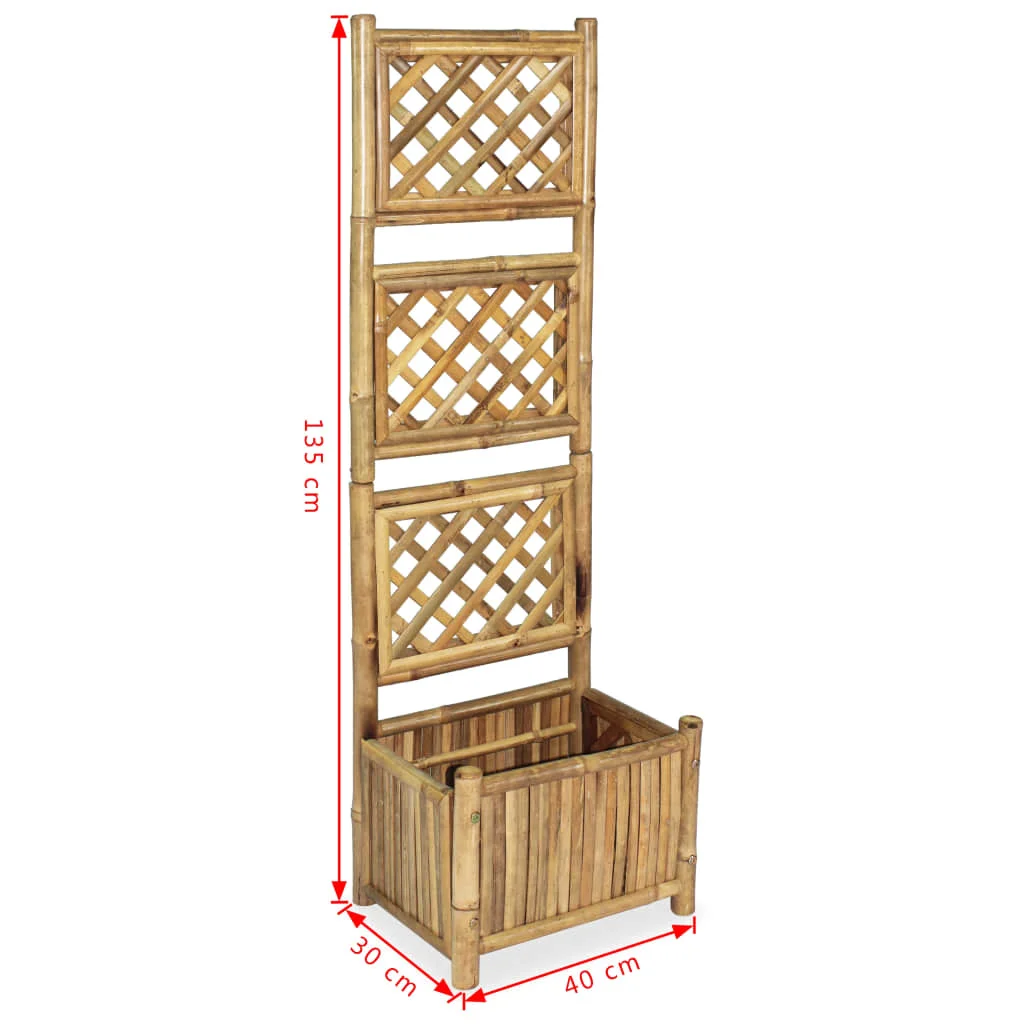 Hochbeet aus Bambus mit 40 cm hohem Gitter für Pflanzen und Blumen – Detail 6