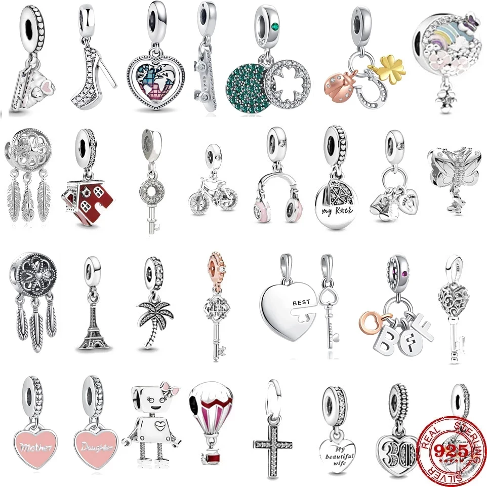 925 Sterling Silver Pendants Charms Beads for Pandora Bracelet charm jewelry sterling silver jewelry beads charms sterling silver beads bead jewelry making silver charm bead charm bead beads jewelry sterling silver beads charm loose beads