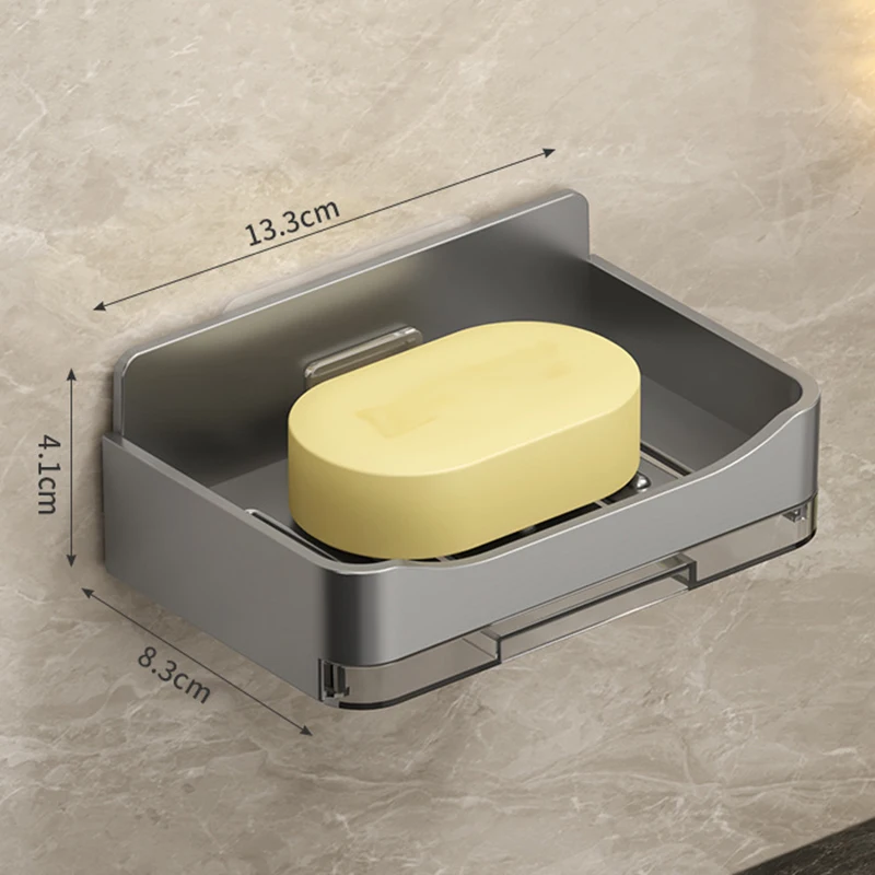 Double Layer Soap Holder Bathroom Soap Dish With Drain Water Self Adhesive Container Box Plastic Wall Dispenser Tray soap holder,shower soap tray,soap dish rack