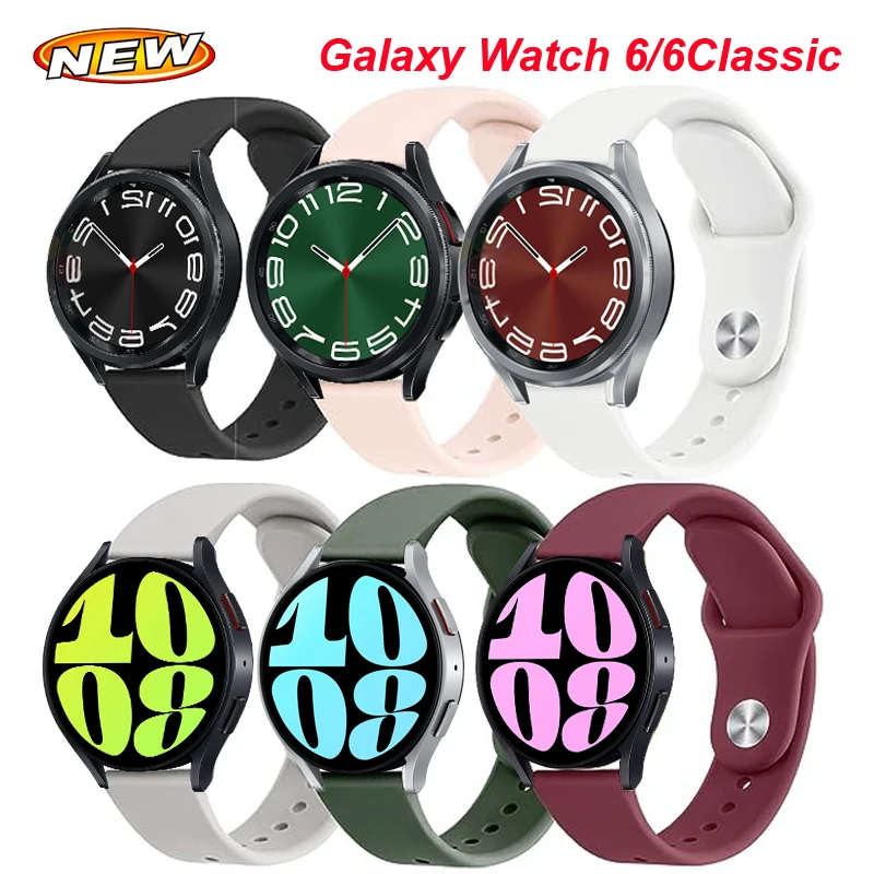 

Silicone Strap For Samsung Galaxy Watch 4 5 6 40mm 44mm Bracelet Correa Sport Band For Samsung Watch 6 Classic 43mm 47mm 42 46mm
