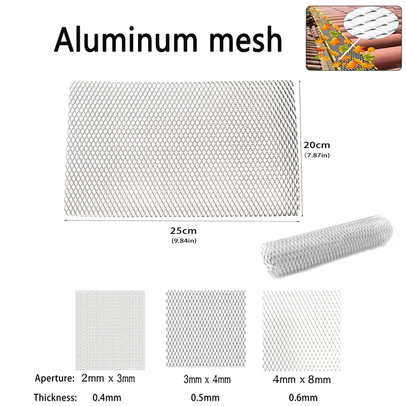 Aluminum Mesh 25x20cm Aluminum mesh small grid diamonds shaped mesh decorative screen lampblack filter Car Grill Mesh Sturdy Metal Mesh Sheets
