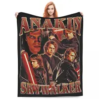 Anakin Skywalker Blankets Flannel Spring Autumn Multi-function Soft Throw Blanket for Bedding Outdoor Bedspreads 1