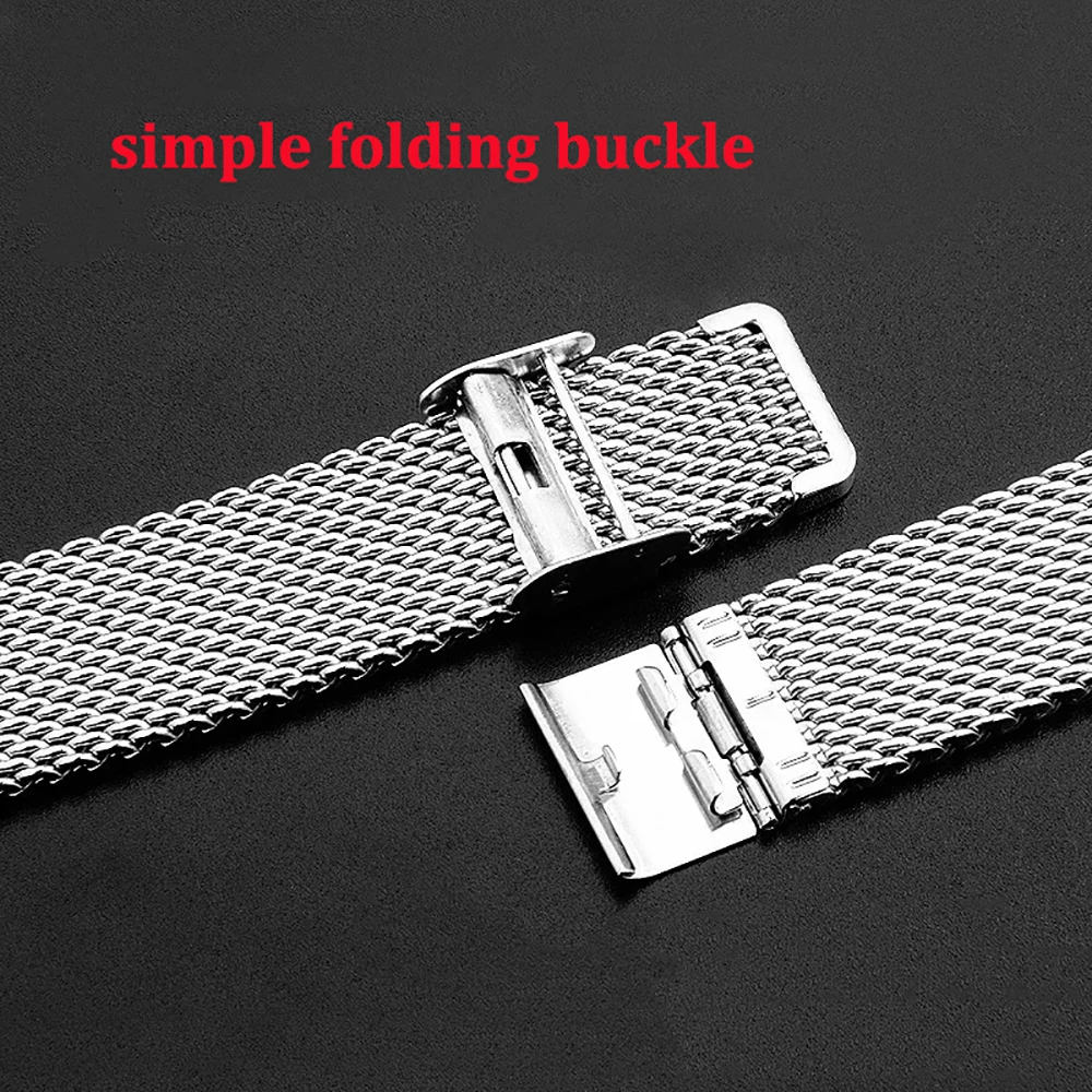 Cinturino Orologio In Acciaio Inox Mesh 16-24mm Con Chiusura Magnetica E Sgancio Rapido – Per Donna/Uomo, Smartwatch