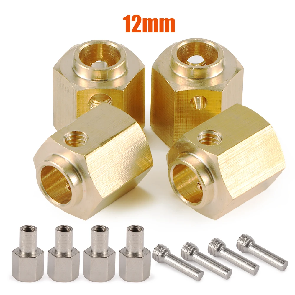 Shaluoman 황동 카운터 웨이트 확장 커넥터 6mm-12mm 1/10 RC 크롤러 자동차 용 육각 어댑터 확대 Axial SCX10 TRX4