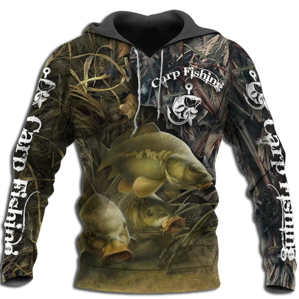 thumbnail image 1 of Sudadera con capucha de manga larga con estampado de pesca en 3D para hombre, sudadera holgada de diseñador, sudadera con capucha de otoño Harajuku para niños, ropa para hombre Y2K, 1 of 5