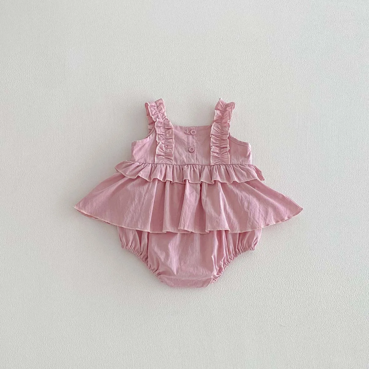 2026 Summer 0-2Y Baby Girl Clothes Lace Shoulder 3