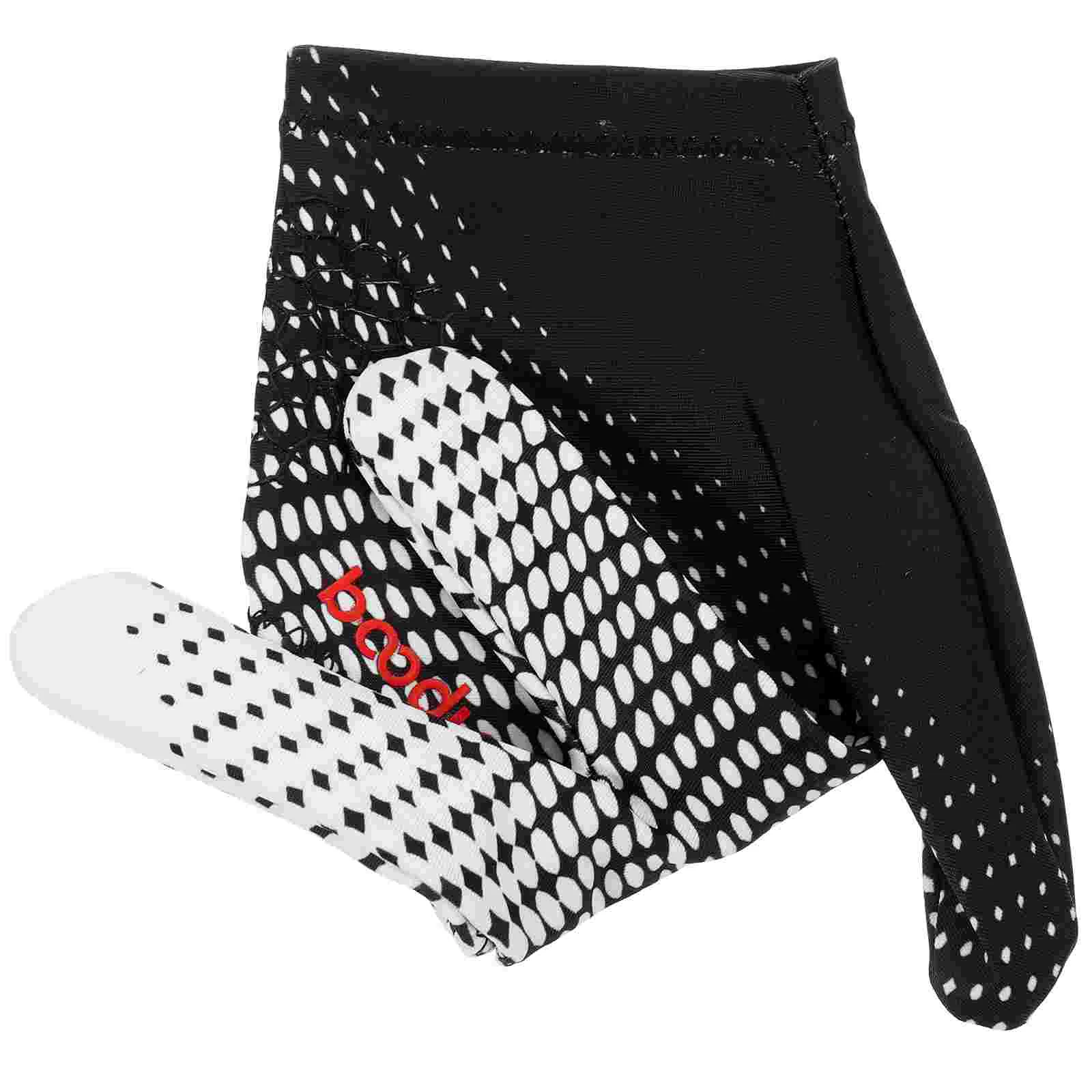 3Fingers AntiSlip Glove For Snooker Game With Elastic Wrist Fit Portable Size Glove For Pool Hall Home Practice Entertainment