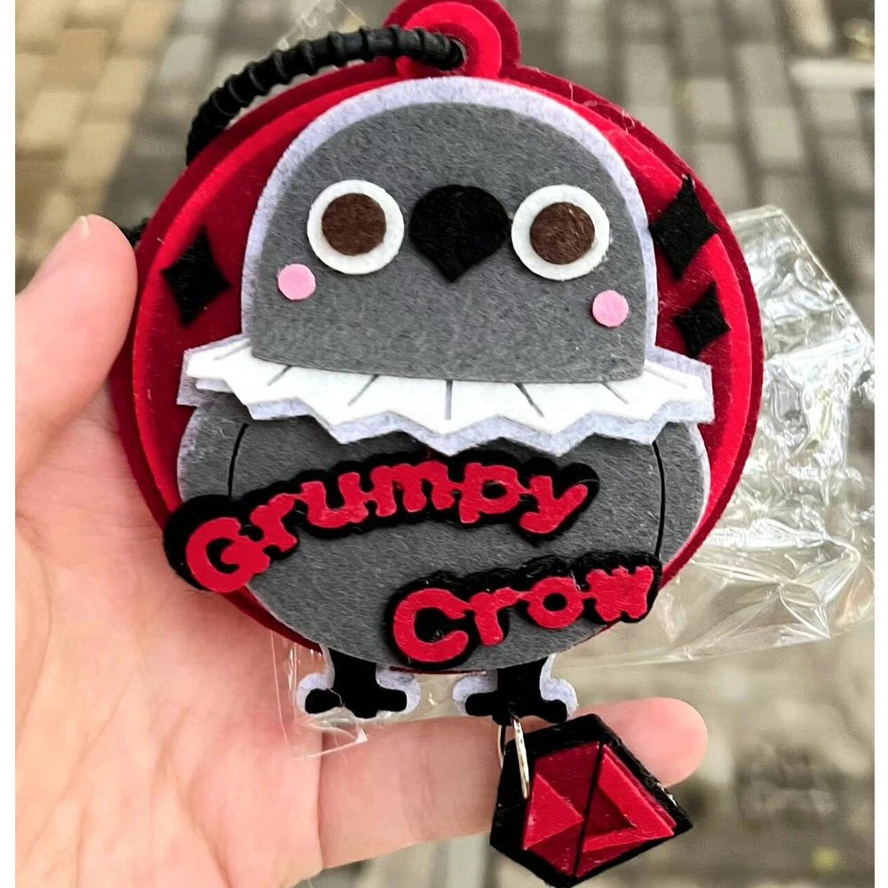 Love and Deepspace Sylus Crow Non-woven Keychain DIY Cartoon Cosplay Bagback Keyring Originality Key Pendant Adorn Xmas Gift