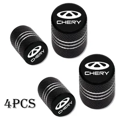 Premium Car Wheel Tire Valve Caps - 4 - Piece Set of Air Dust Covers (Chery - 10)